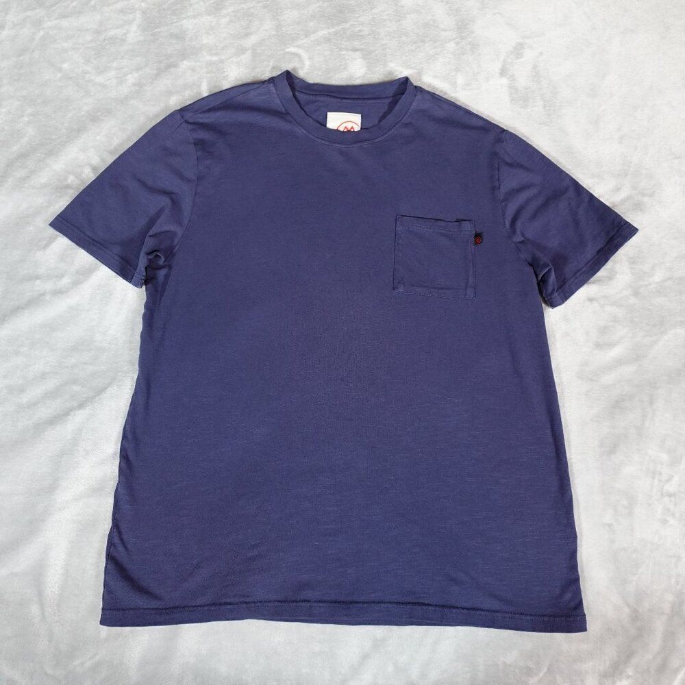 Cloudveil Mountain Works Pocket T Shirt Mens M Relaxed Fit Stretch Blue
